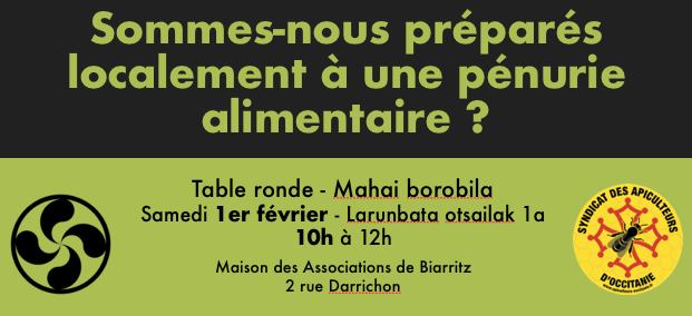 Table ronde à Biarritz sur l&rsquo;autonomie alimentaire